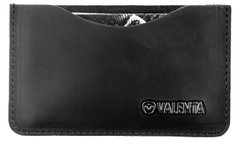 Шкіряний чохол Valenta для візиток і карток, ОК811, Чорний