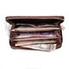 Women's Leather Wallet Double Rich Max Valenta Brown Ostrich