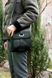 Кожаная мужская сумка Valenta ВМ7025 на плечо Черная, Черный