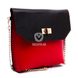 Шкіряна жіноча чорно-червона сумка-кроссбоді Valenta Комбі