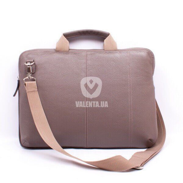 Кожаная сумка Valenta для ноутбука до 16 дюймов мокко, Мокко