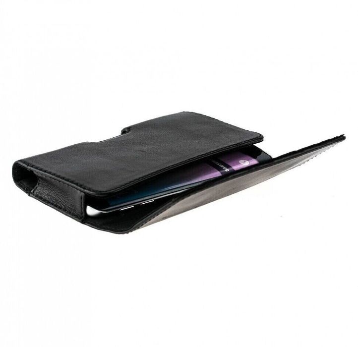 Кожаный чехол на ремень Valenta 1299XL для Samsung Galaxy M31 Черный