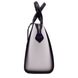Кожаная черно-белая женская сумка-трапеция Valenta большая
