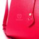 Кожаная красная женская сумка-трапеция Valenta большая, Красный