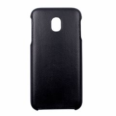 Кожаный чехол-накладка Valenta для телефона Samsung Galaxy J3 (2017) J330, Черный
