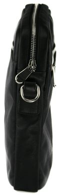 Кожаная черная мужская сумка-планшет Valenta ВМ7056, Черный
