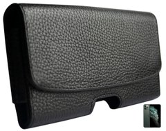 Кожаный чехол на ремень Valenta 1299XL для iPhone 11 Pro Max Черный флотар, Черный