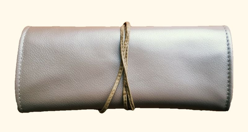 Шкіряна бежева сумочка-футляр для прикрас Valenta, ВХ40488, Бежевий