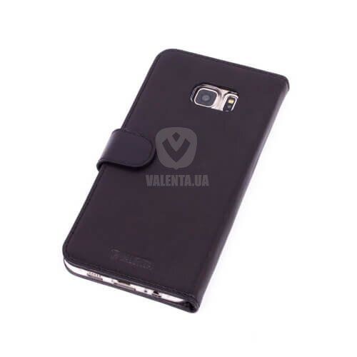 Кожаный чехол-книжка Valenta для Samsung Galaxy S6 Edge Plus, Черный