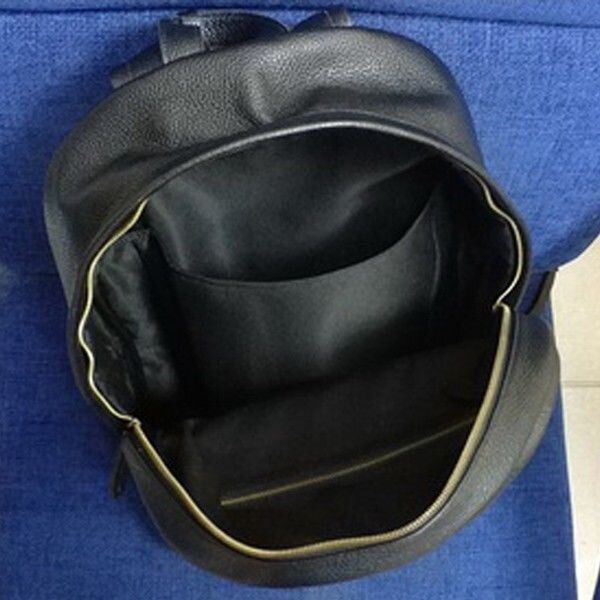 Кожаный мужской рюкзак Valenta черного цвета, Черный