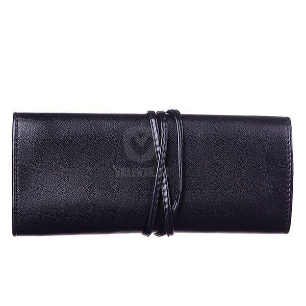 Кожаная черная сумочка-футляр для украшений Valenta, ВХ40411, The black