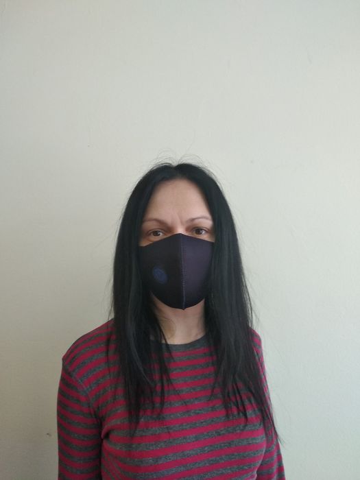 Многоразовая защитная маска для лица Valenta Темно-синяя, ВХ744, Темно-синий