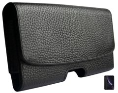Кожаный чехол на ремень Valenta 1299L для iPhone XR Черный флотар, Черный