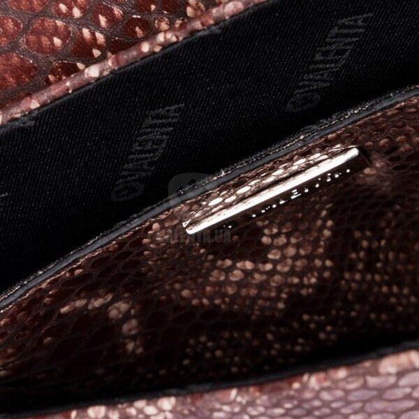 Кожаная женская сумка-кроссбоди Valenta змея и крокодил, Brown