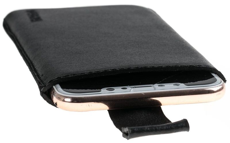 Кожаный чехол-карман Valenta для Samsung Galaxy A40 Черный, Черный