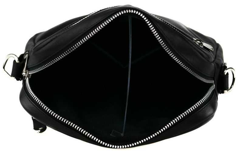 Кожаная черная мужская сумка-планшет Valenta с войлоком, Черный