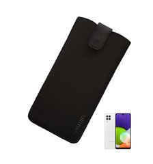 Шкіряний чохол-кишеня Valenta C1009 для Samsung Galaxy A22 4G Чорний