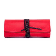 Шкіряна червона сумочка-футляр для прикрас Valenta, ВХ404453, Червоний