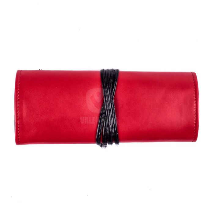 Шкіряна червона сумочка-футляр для прикрас Valenta, ВХ404453, Червоний