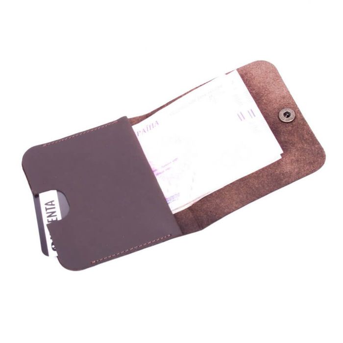 Шкіряний коричневий чоловічий гаманець Valenta міні
