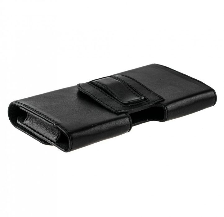 Кожаный поясной чехол Valenta 1299L для телефонов (154х80х15 мм), Черный