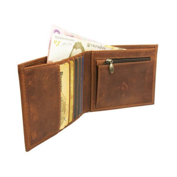Men's leather wallet Valenta Wallet A7 Cognac
