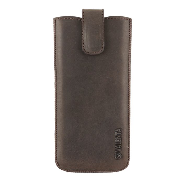 Кожаный чехол-карман Valenta C1009 для iPhone X/XS Коричневый