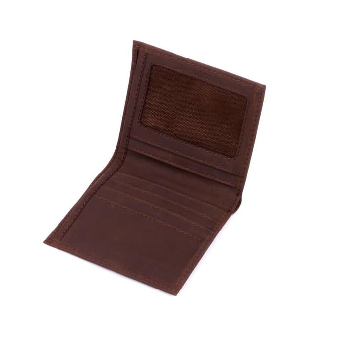 Мужской коричневый кожаный бумажник Valenta маленький
