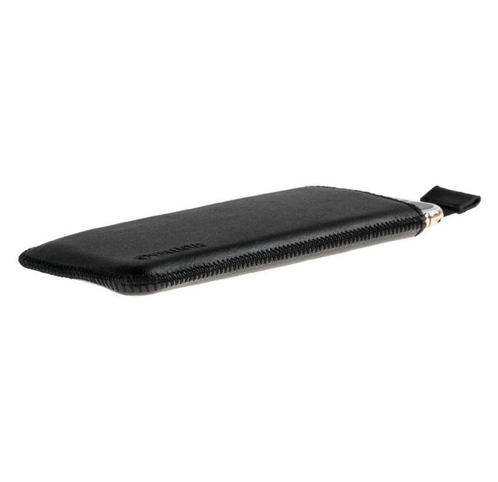 Кожаный чехол-карман VALENTA для телефона Nokia 7.2 Чёрный, Черный