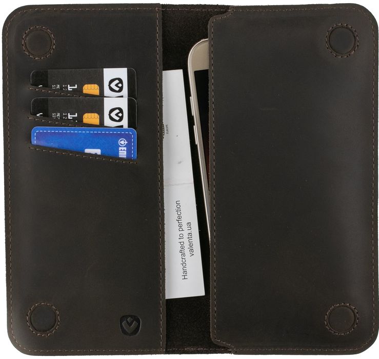 Шкіряний чохол-гаманець Valenta Libro для Samsung Galaxy S20 Коричневий