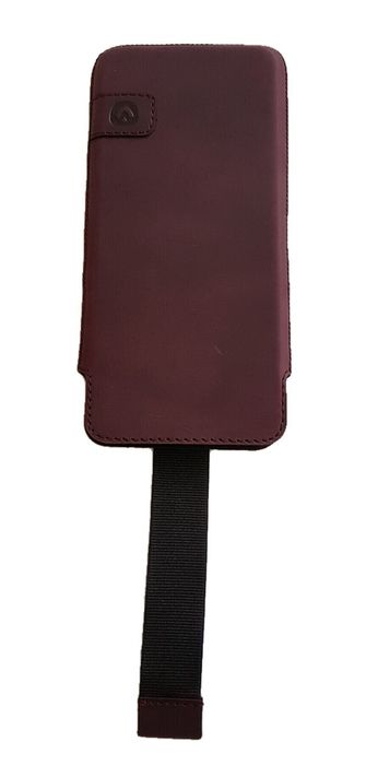 Кожаный чехол-карман Valenta С1347 для Realme 5/5i/6/6i/6s/6 pro Бордовый