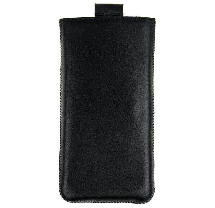 Кожаный чехол-карман VALENTA для телефона Xiaomi Redmi Note 8 Чёрный, Черный