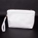 Valenta medium white leather cosmetic bag for women with strap
