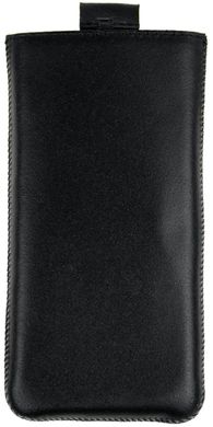 Кожаный чехол-карман Valenta С564 для телефонов ( 163 х 75 х 9 мм) Черный, Черный