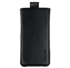 Кожаный чехол-карман VALENTA для телефона Xiaomi Redmi 10X Чёрный, Черный