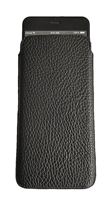 Шкіряний чохол-кишеня Valenta C1193 для iPhone 6 Plus/7 Plus/8Plus Чорний флотар, Чорний