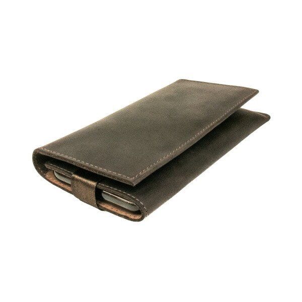 Кожаный чехол-кошелек 1301iP7p Valenta для iPhone 6/6S Plus Коричневый