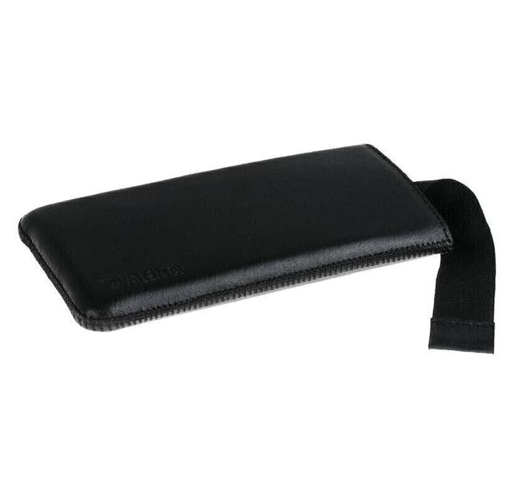 Кожаный чехол-карман VALENTA для телефона Xiaomi Redmi 10X Чёрный, Черный