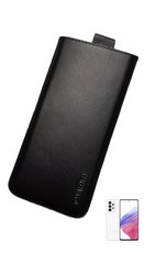 Кожаный чехол-карман Valenta для Samsung Galaxy A53 5G Черный