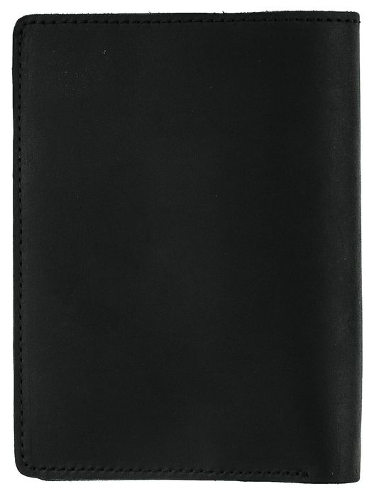 Мужской черный кожаный бумажник с отделом для паспорта Valenta