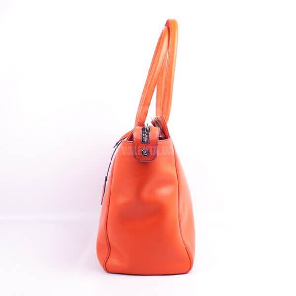 Кожаная оранжевая женская сумка-тоут Valenta, Orange