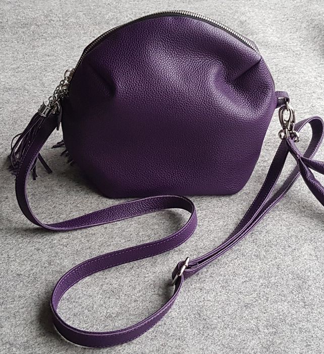 Шкіряна жіноча сумка ВЕ071 Фіолетова, Фіолетовий
