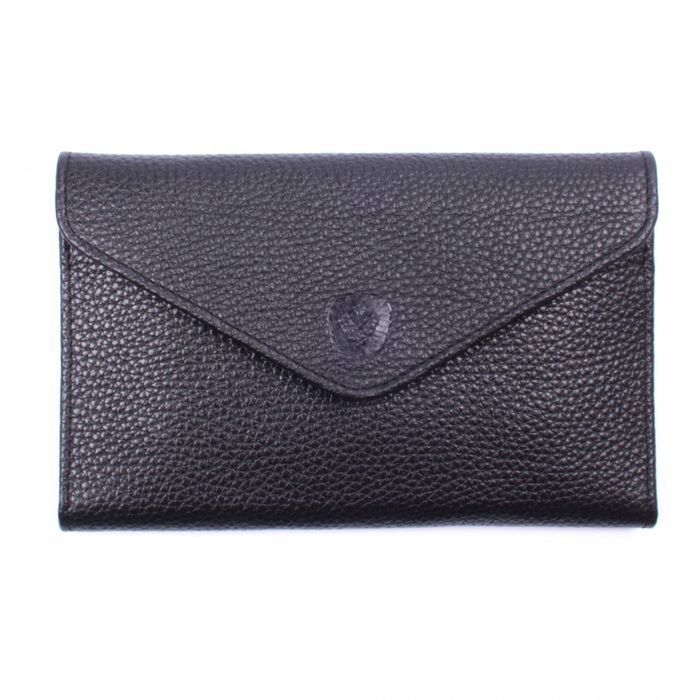Кожаный мужской черный бумажник-органайзер Envelope
