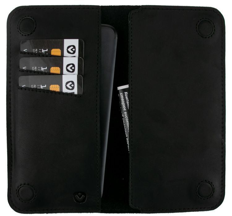 Шкіряний чохол-гаманець Valenta Libro для Samsung Galaxy A72 Чорний