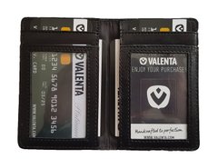 Шкіряна обкладинка для прав, ID паспорта і карток Valenta Чорний