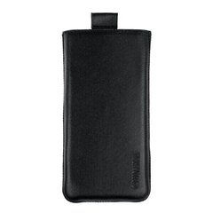 Кожаный чехол-карман Valenta для телефонов до 166x80x10 мм Черный