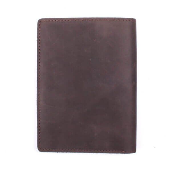 Чоловічий коричневий шкіряний гаманець з відділом для паспорта Valenta