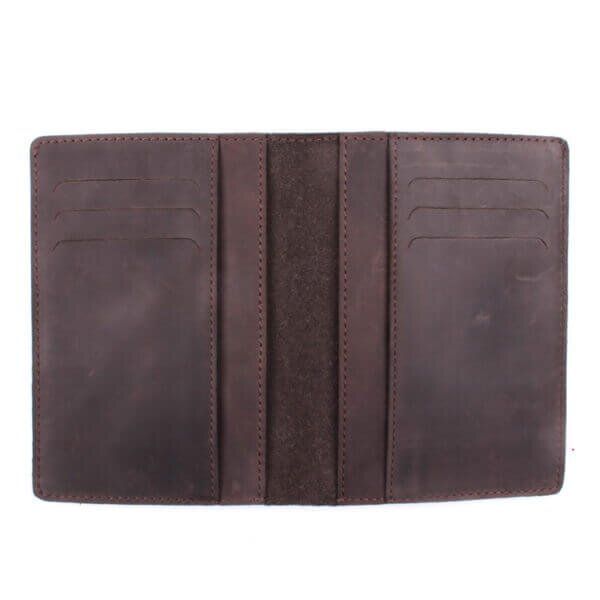 Valenta Men's Brown Leather Passport Wallet