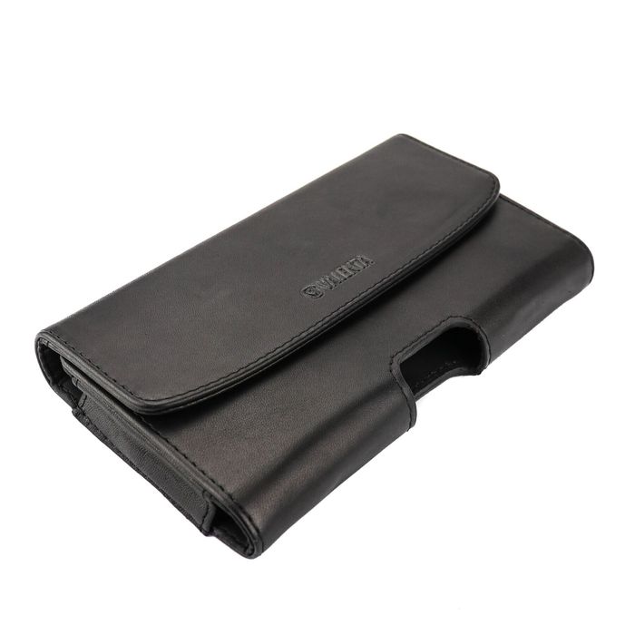 Кожаный чехол на ремень Valenta 1299ML для телефонов (173x85x15мм) Черный, Черный
