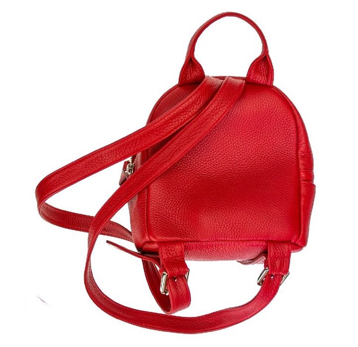 Женская кожаная сумка-рюкзак Valenta Красный